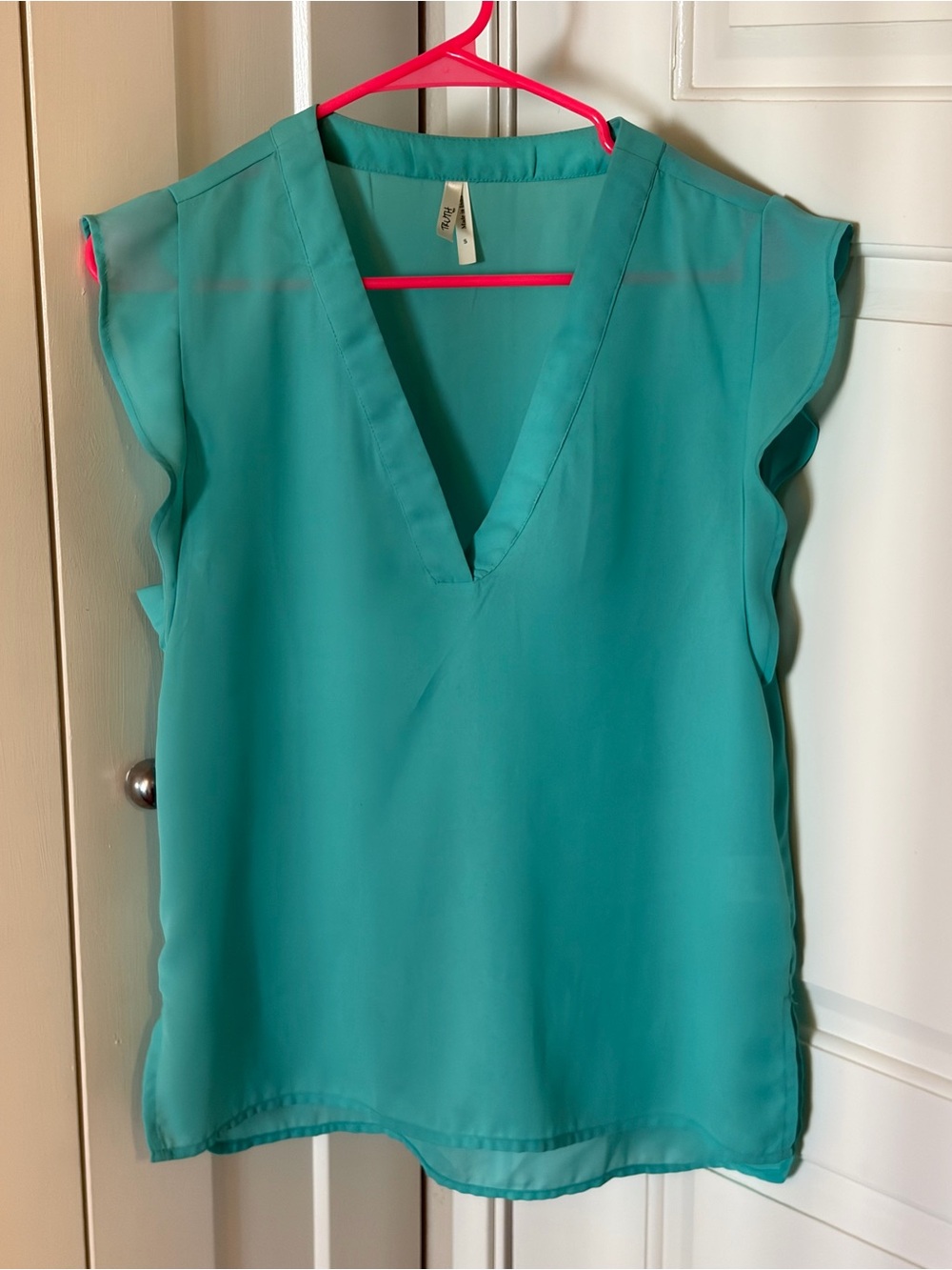 Truth Teal V-Neck Sleeveless Camisole